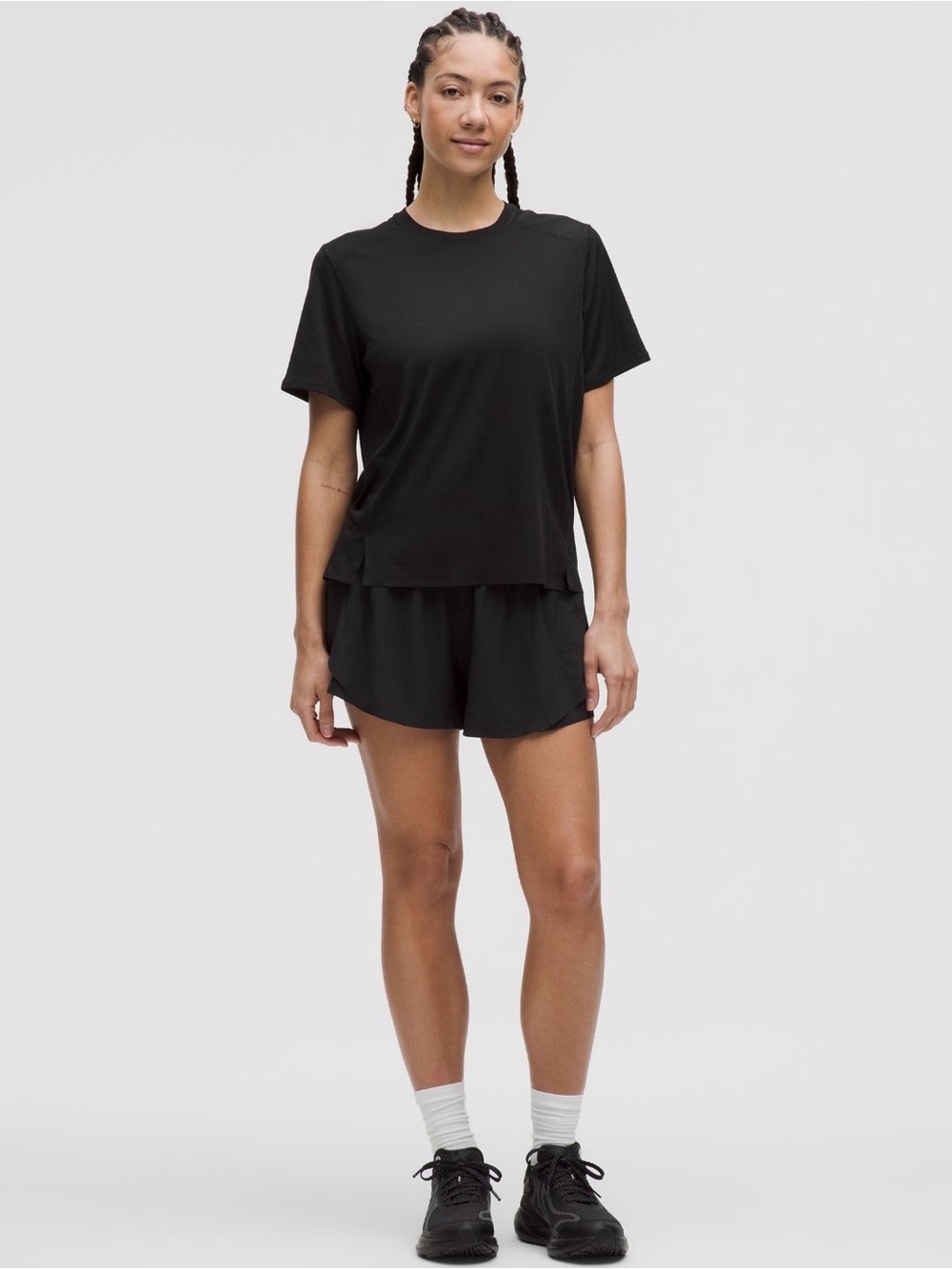 NWT Lululemon Fast and Free Short-Sleeve Shirt Black Size S